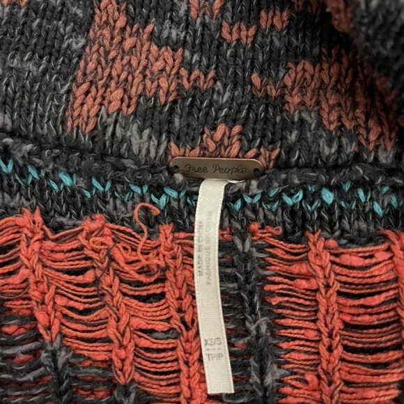 Free People X Small wild wild west cardigan sweater knit lolli Coachella Aztec - Picture 5 of 7